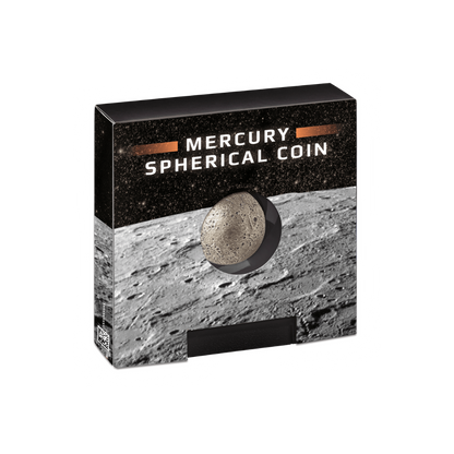 SPHERICAL MERCURY 3D Planet 1 Oz Silver Coin $5 Barbados 2022
