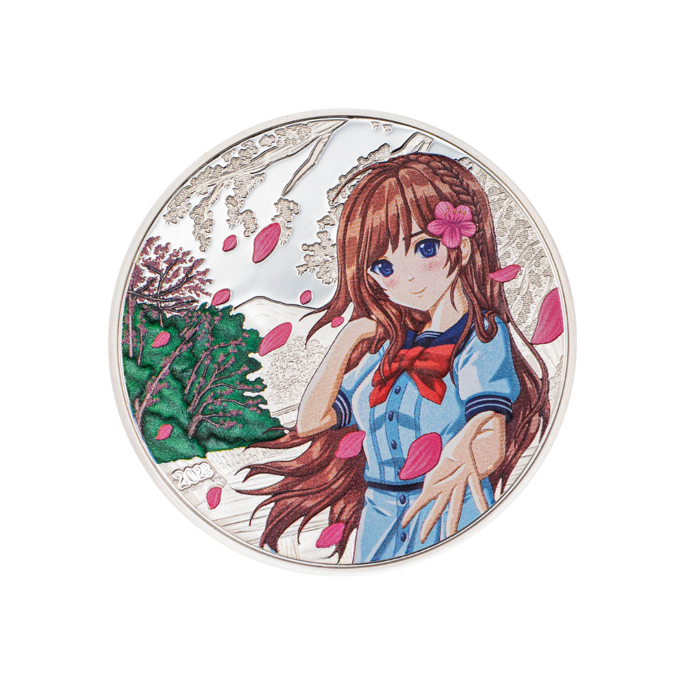 SPRING Manga 1 Oz Silver Coin $5 Cook Islands 2023