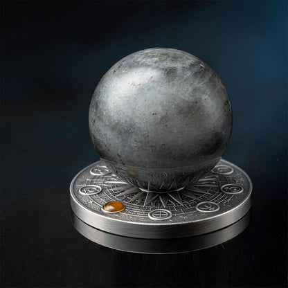 MOON Solar System 2 Oz Silver Coin 10 Cedis Ghana 2025 picture1 Mint XXI Parthava Coin