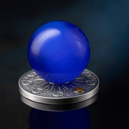 NEPTUNE Solar System 2 Oz Silver Coin 10 Cedis Ghana 2025 picture1 Mint XXI Parthava Coin