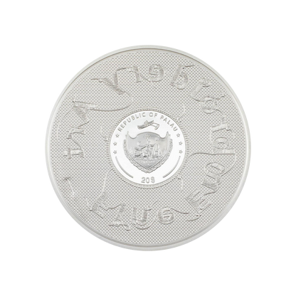 STARRY NIGHT Van Gogh Fine Embroidery Art 3 Oz Silver Coin $20 Palau 2024