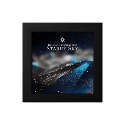 STARRY SKY Holiday Ornament 1 Oz Silver Coin $5 Cook Islands 2024