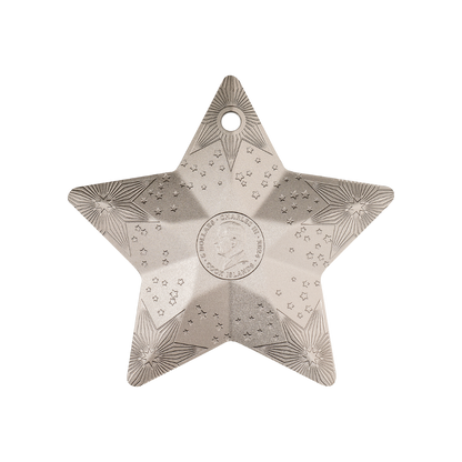 STARRY SKY Holiday Ornament 1 Oz Silver Coin $5 Cook Islands 2024