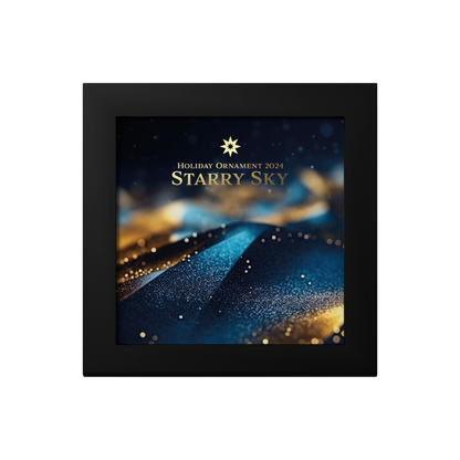 STARRY SKY Holiday Ornament Gilded 1 Oz Silver Coin $5 Cook Islands 2024