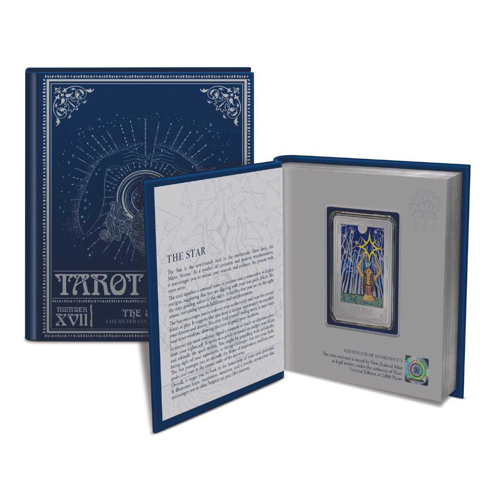 Tarot Cards The Star 1 Oz Silver Coin - PARTHAVA COIN