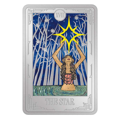 Tarot Cards The Star 1 Oz Silver Coin - PARTHAVA COIN