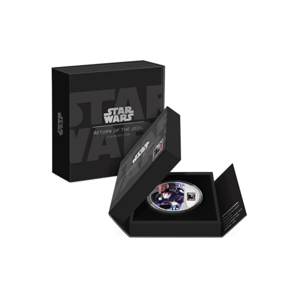 STAR WARS Return of the Jedi 40th Anniversary 3 Oz Silver Coin $10 Niue 2023
