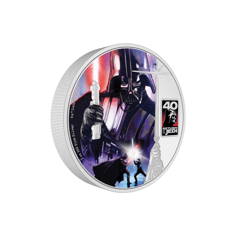 STAR WARS Return of the Jedi 40th Anniversary 3 Oz Silver Coin $10 Niue 2023