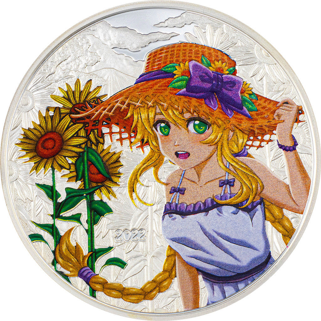 SUMMER Manga 1 Oz Silver Coin $5 Cook Islands 2022