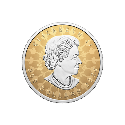 SUPER INCUSE GOLD MAPLE LEAF 2 Oz Gold Coin $200 Canada 2024