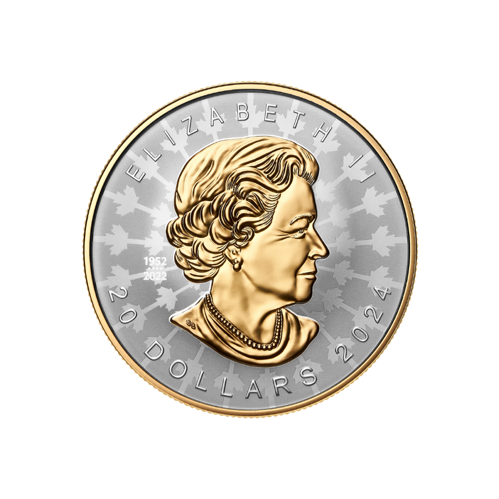 SUPER INCUSE SILVER MAPLE LEAF 1 Oz Silver Coin $20 Canada 2024