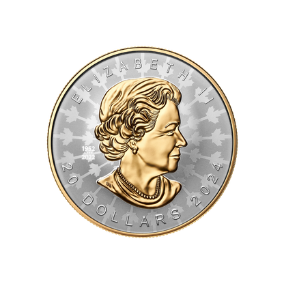 SUPER INCUSE SILVER MAPLE LEAF 1 Oz Silver Coin $20 Canada 2024
