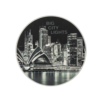SYDNEY Big City Lights 1 Oz Silver Coin $5 Cook Islands 2023