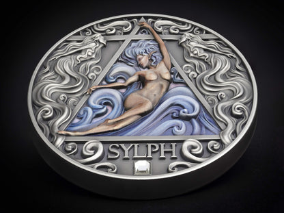 SYLPH Four Elementals 2 Oz Silver Coin 2000 Francs Cameroon 2024 - Parthava Coin