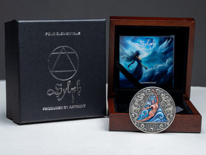 SYLPH Four Elementals 2 Oz Silver Coin 2000 Francs Cameroon 2024 - Parthava Coin