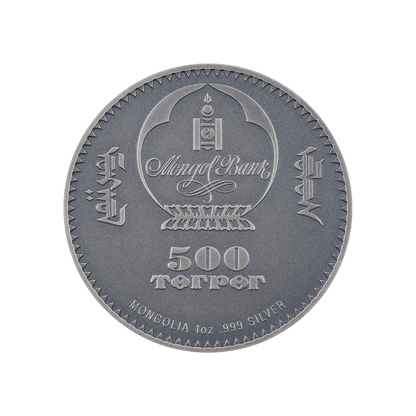 SYNAPSIDA Evolution of Life 1 Oz Silver Coin 500 Togrog Mongolia 2022