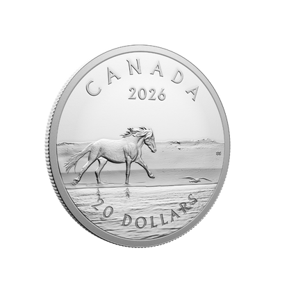 Sable Island Horses 1 Oz Fine Silver Coin Royal Canadian Mint