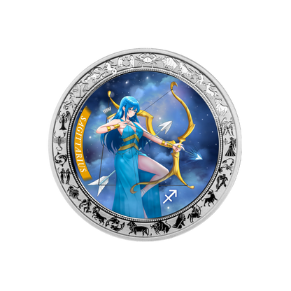Sagittarius Anime Zodiac series 1 Oz Silver Coin 2025 popcoins