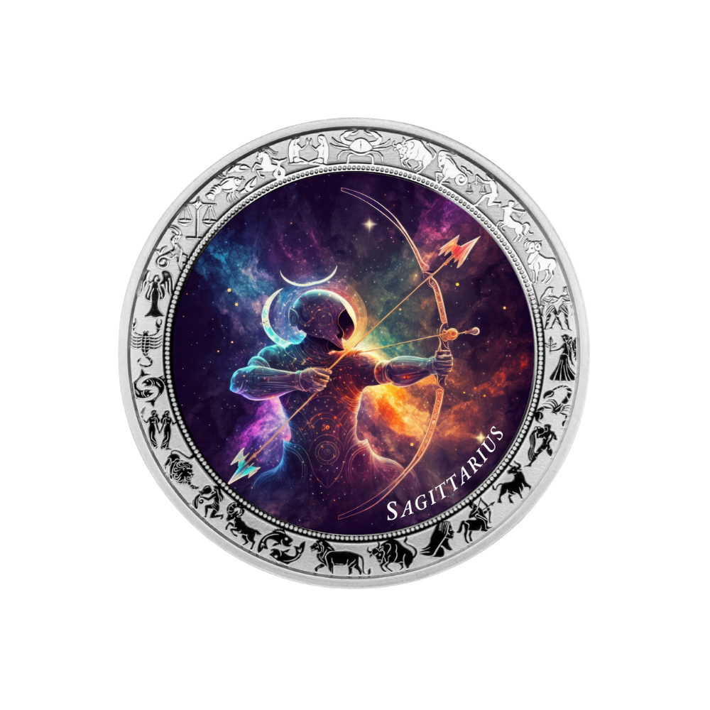 Sagittarius Space Zodiac series 1 Oz Silver Coin 2025 POPCOINS