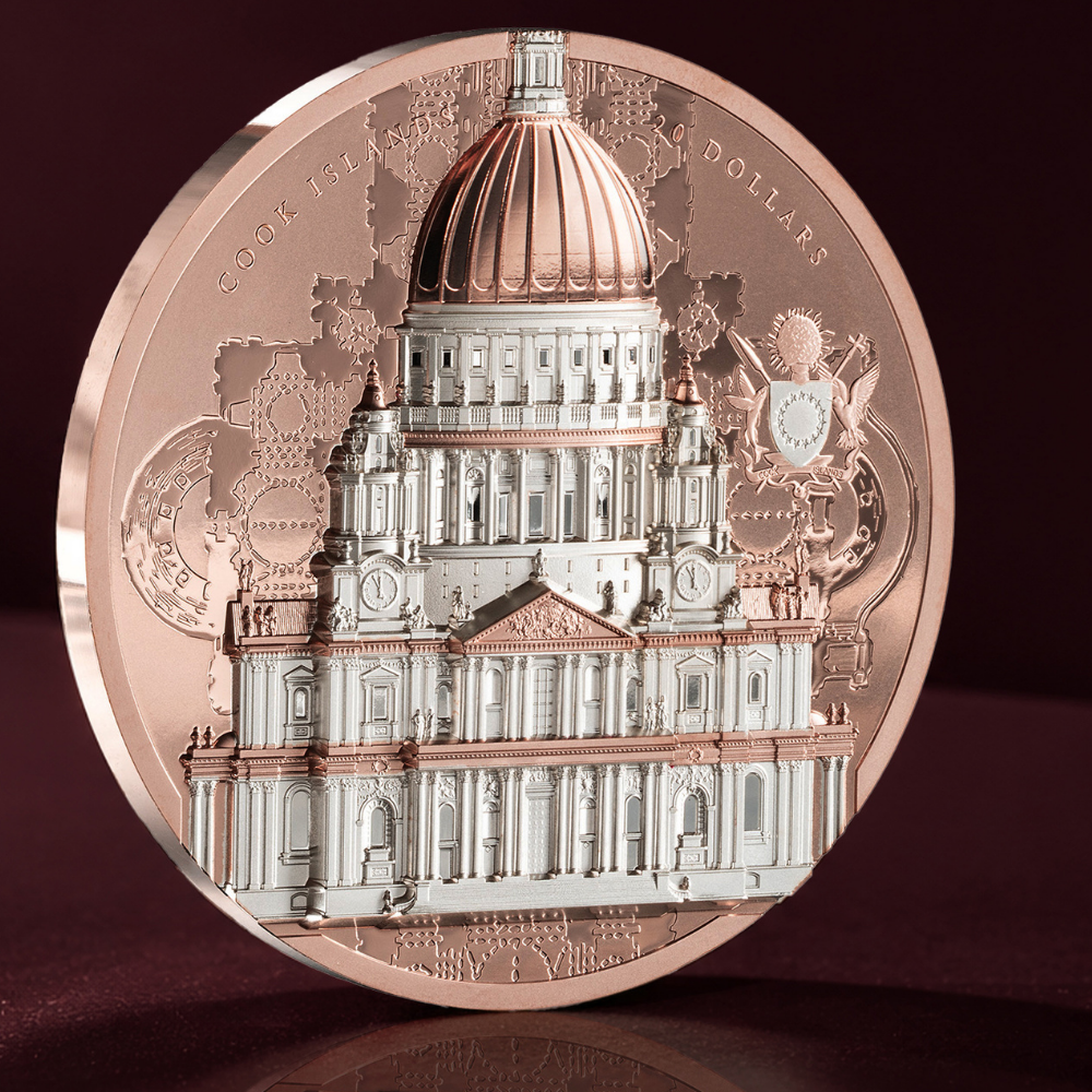 Saint Paul's Cathedral Arqline 3 Oz Silver Coin 2027 CIT COIN INVEST AG
