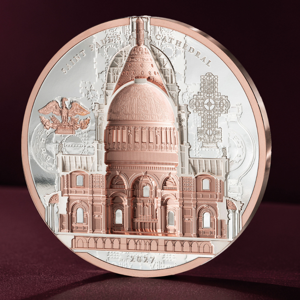 Saint Paul's Cathedral Arqline 3 Oz Silver Coin 2027 CIT COIN INVEST AG