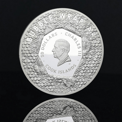 Salvator Mundi Bubble Wrap Art 3 Oz Silver Coin