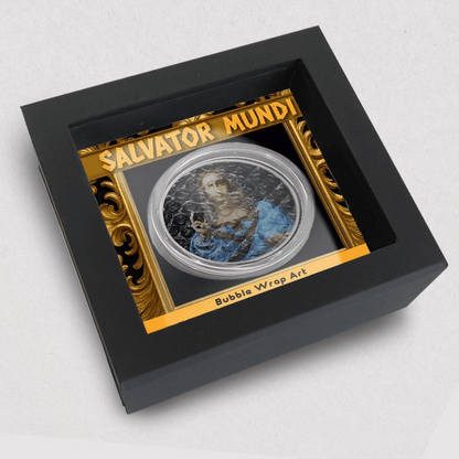 Salvator Mundi Bubble Wrap Art 3 Oz Silver Coin