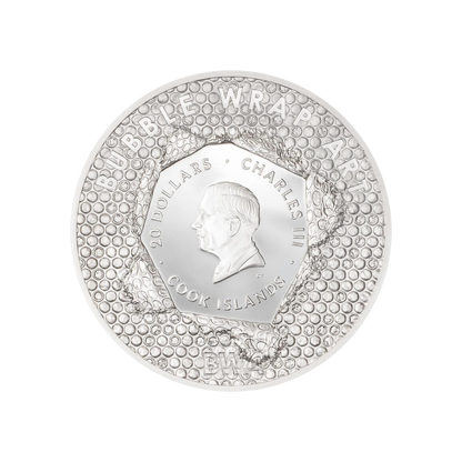 Salvator Mundi Bubble Wrap Art 3 Oz Silver Coin
