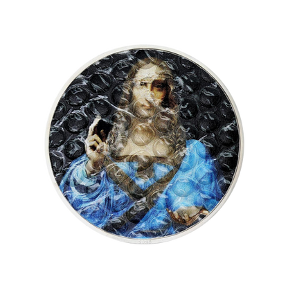 Salvator Mundi Bubble Wrap Art 3 Oz Silver Coin