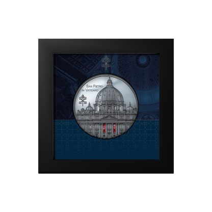 San Pietro In Vaticano Tiffany Art Metropolis 5 Oz Silver Coin 2022