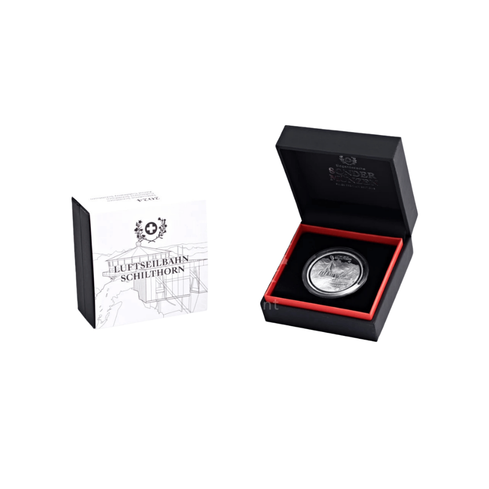 Schilthorn Swiss Aerial Cableways Series Silver Proof Coin 2024