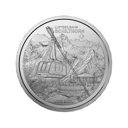 Schilthorn Swiss Aerial Cableways Series Silver Proof Coin 2024