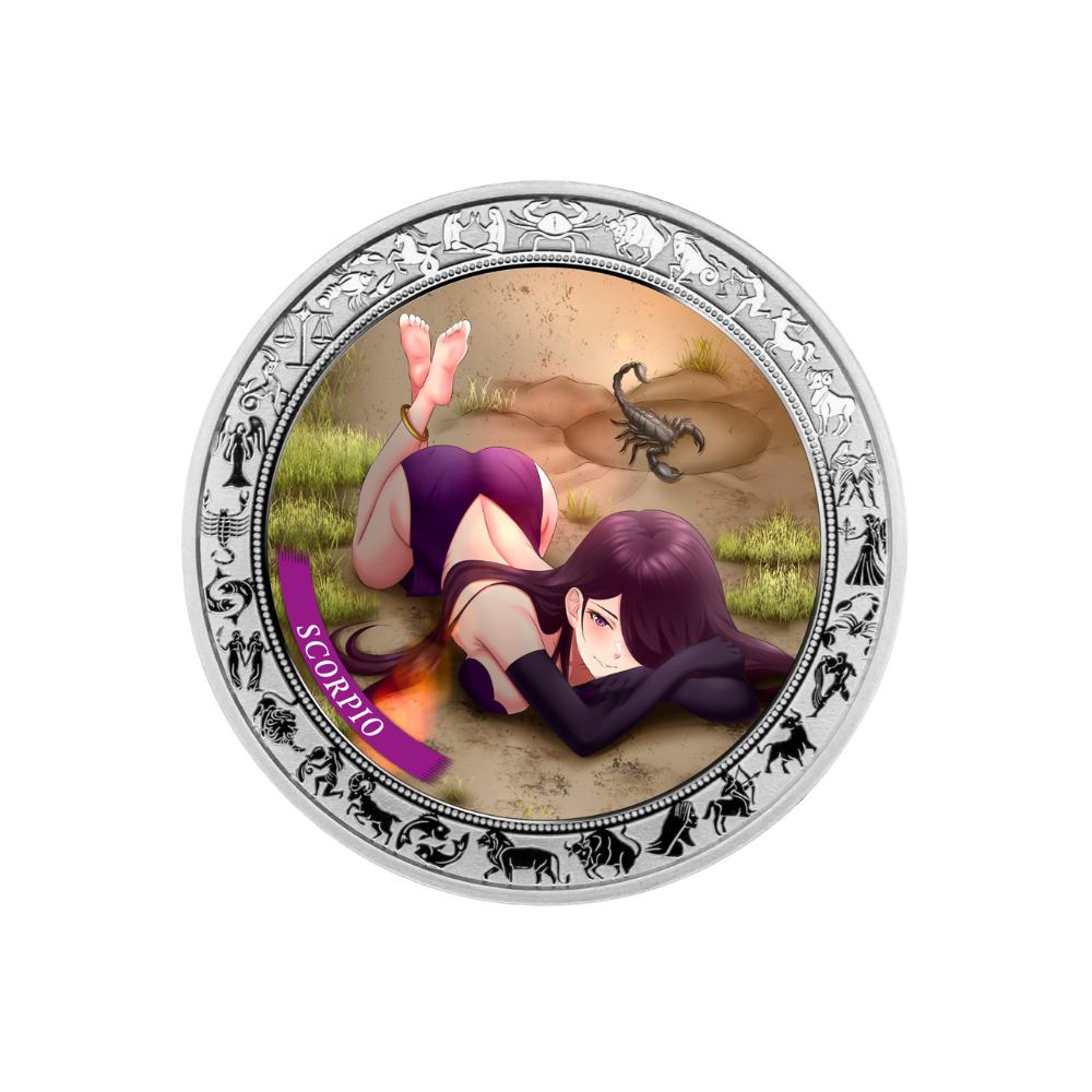 Scorpio Anime Zodiac series 1 Oz Silver Coin 2025 popcoins