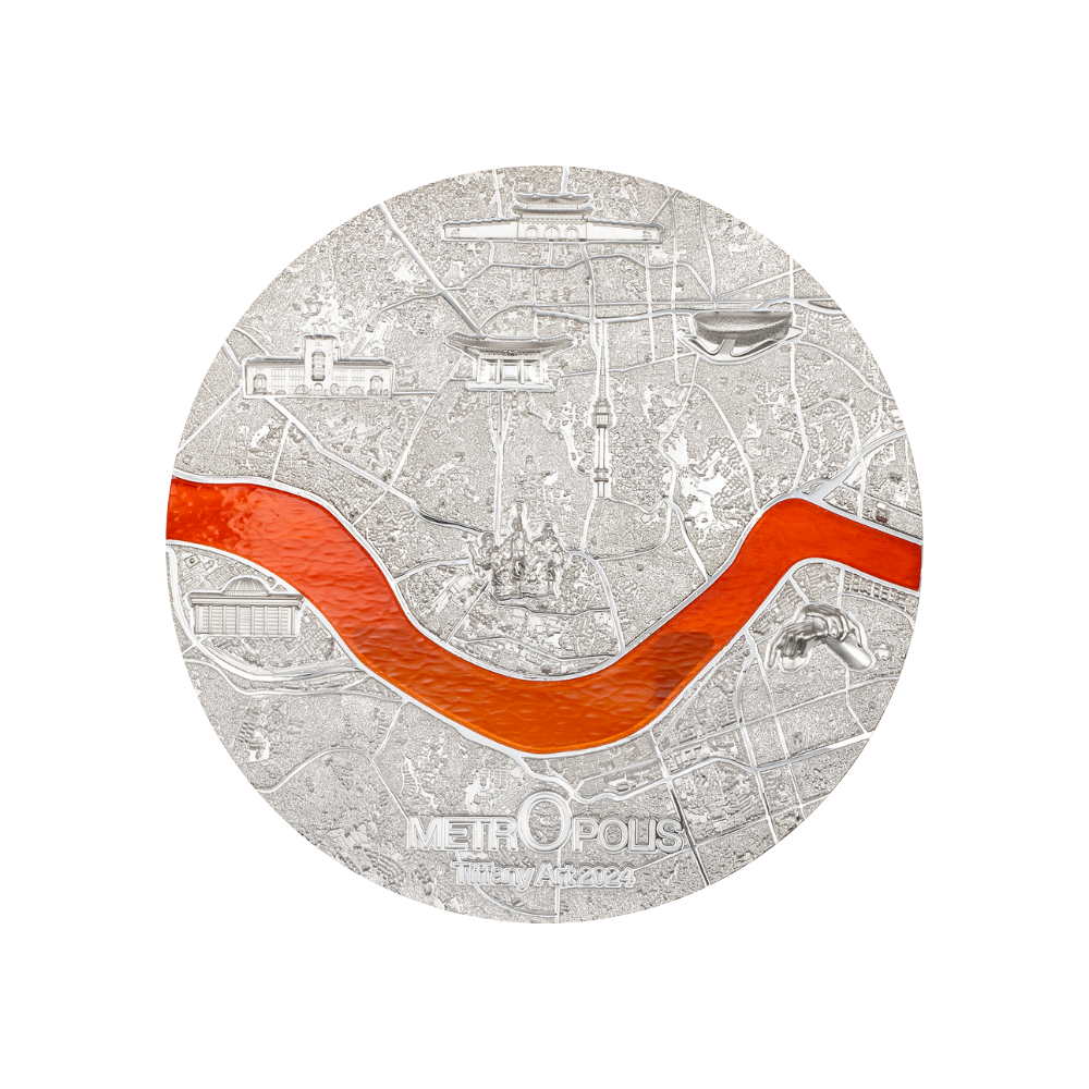 Seoul Tiffany Art Metropolis 3 Oz Silver Coin 2024