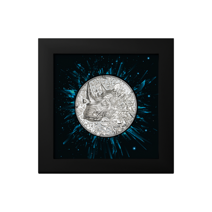 Silver Burst Rhino 3 Oz Silver Coin 2025