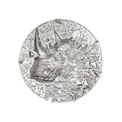 Silver Burst Rhino 3 Oz Silver Coin 2025