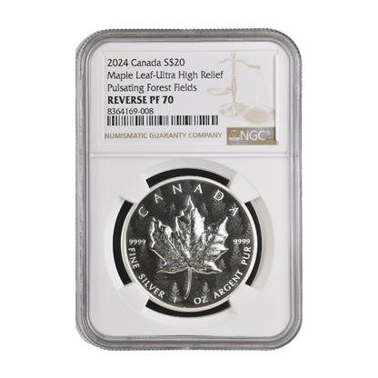 Silver Maple Leaf 1 Oz Fine Silver Ultra High Relief Coin 2024 - RP 70
