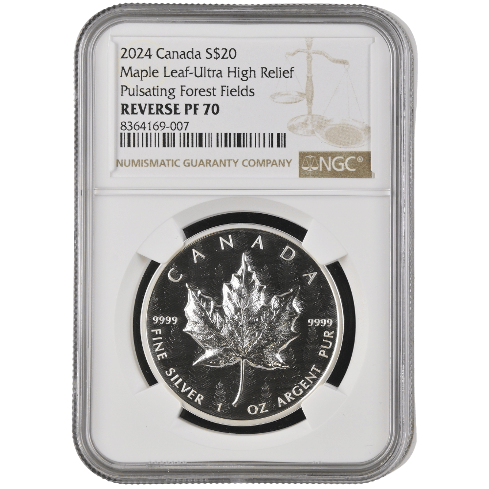 Silver Maple Leaf 1 Oz Fine Silver Ultra High Relief Coin 2024 - RP 70 - PARTHAVA COIN