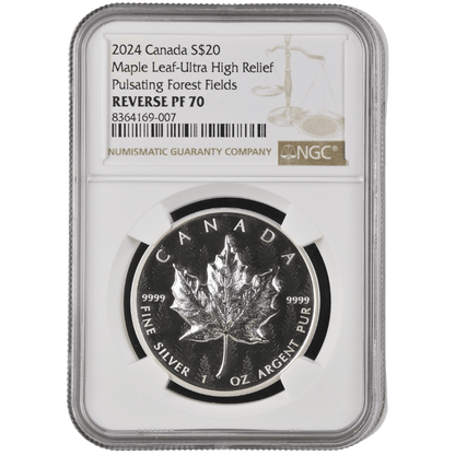 Silver Maple Leaf 1 Oz Fine Silver Ultra High Relief Coin 2024 - RP 70 - PARTHAVA COIN