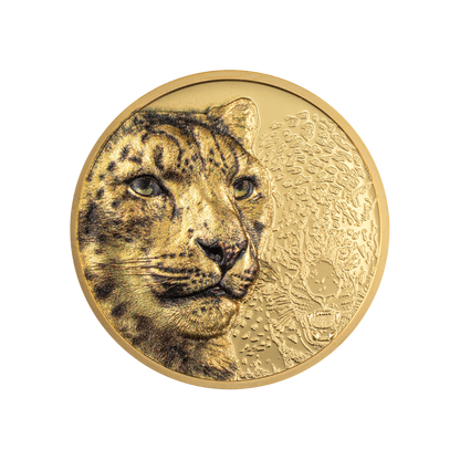 Snow Leopard Wild Mongolia 1 Oz Gold Coin 2024