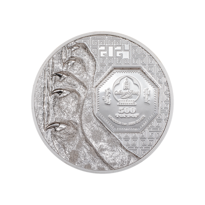 Snow Leopard Wild Mongolia 1 Oz Silver Coin 2024