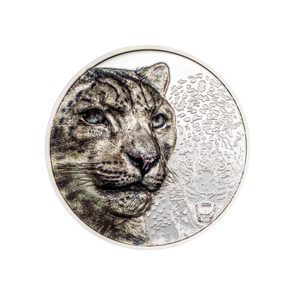 Snow Leopard Wild Mongolia 1 Oz Silver Coin 2024