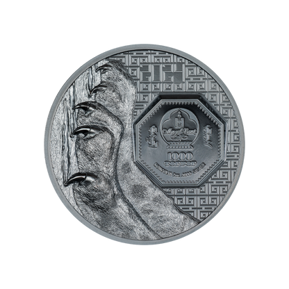 Snow Leopard Wild Mongolia 2 Oz Silver Coin 2024