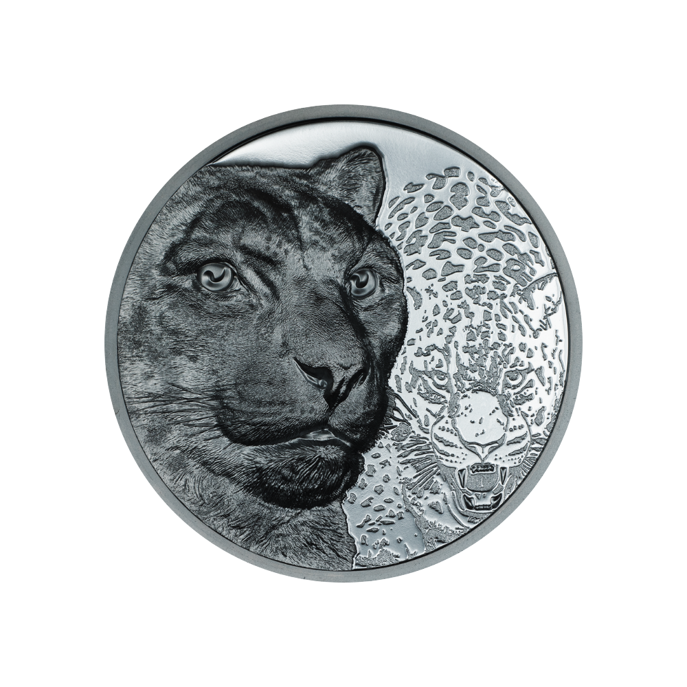 Snow Leopard Wild Mongolia 2 Oz Silver Coin 2024