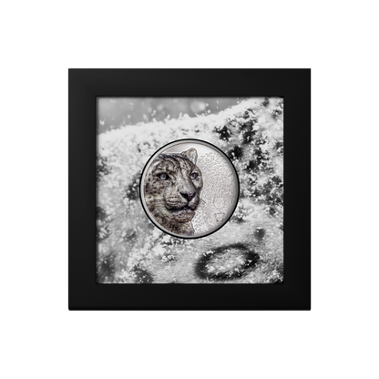 Snow Leopard Wild Mongolia 3 Oz Silver Coin 2024