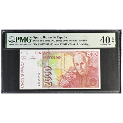 Spain 2000 Pesetas 1992 (ND 1996) Pick 164 EF 40 EPQ EF
