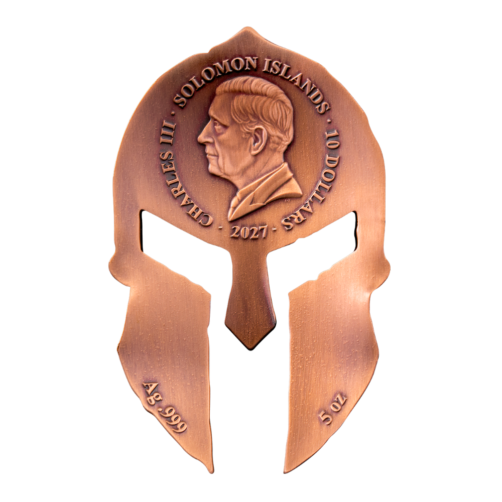Spartan Helmet 5 Oz Silver Coin 2027 MDM