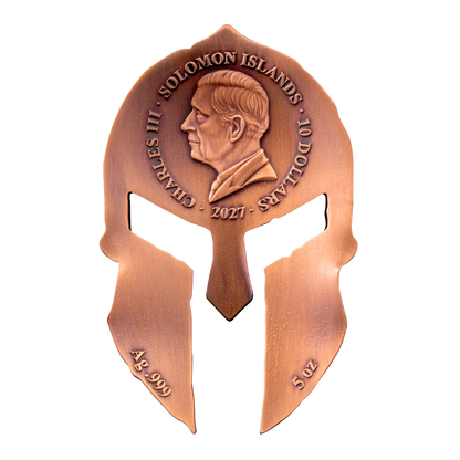 Spartan Helmet 5 Oz Silver Coin 2027 MDM