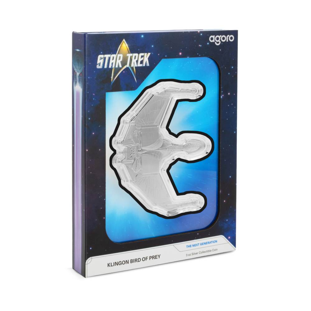 Star Trek Ships – Klingon Bird of Prey Silver Coin agoro