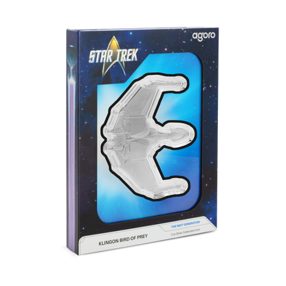 Star Trek Ships – Klingon Bird of Prey Silver Coin agoro